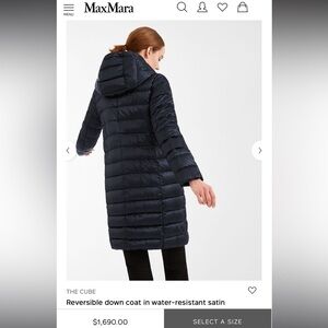 S Max Mara Brown Beige Nnovef Reversible Padded Trench Jacket Coat